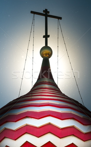 Vaszilij Blazsennij-székesegyház Vörös tér Moszkva Oroszország hagyma kupola Stock fotó © kyolshin