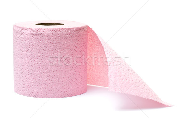 Rolar papel higiênico isolado branco papel textura Foto stock © kyolshin