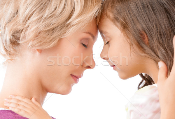 Zdjęcia stock: Matka · córka · podział · przytulić · piękna · szczęśliwy
