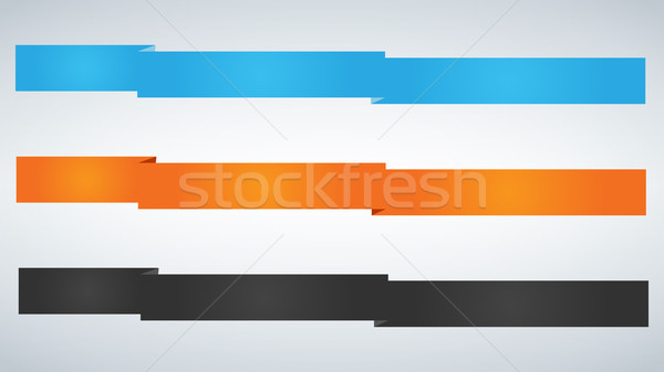 Foto stock: Vector · banners · aislado · blanco · diseno