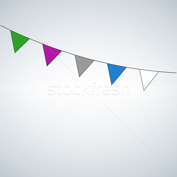 Célébrer drapeaux isolé blanche Pâques heureux Photo stock © kyryloff