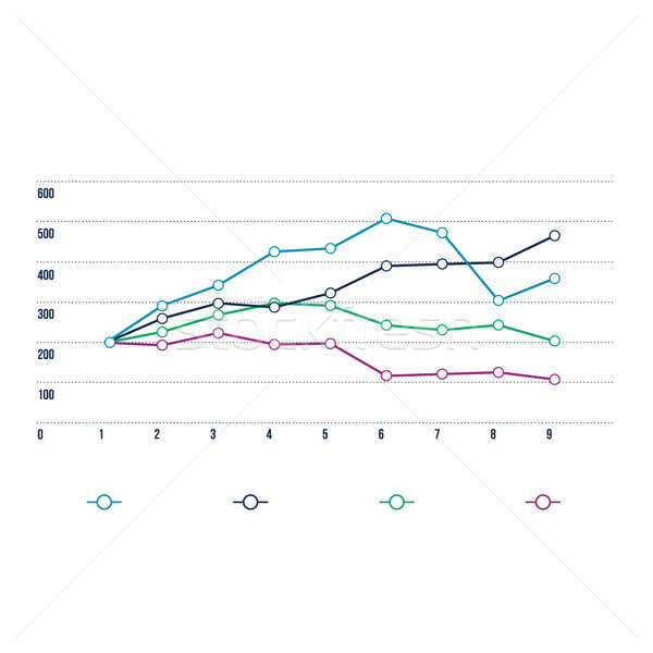 Foto stock: Datos · análisis · tabla · diagrama · vector · simple