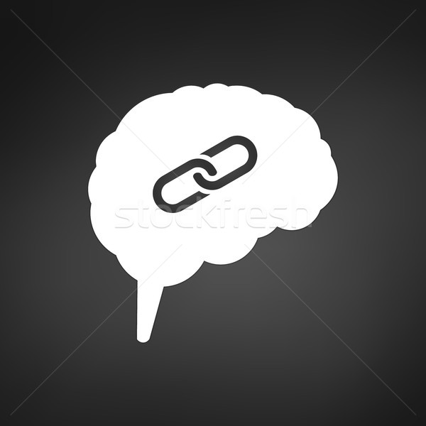 Intelligence cerveau connexion lien icône isolé Photo stock © kyryloff