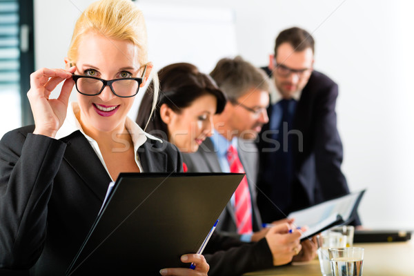 Business - businesspeople have team meeting Stock photo © Kzenon