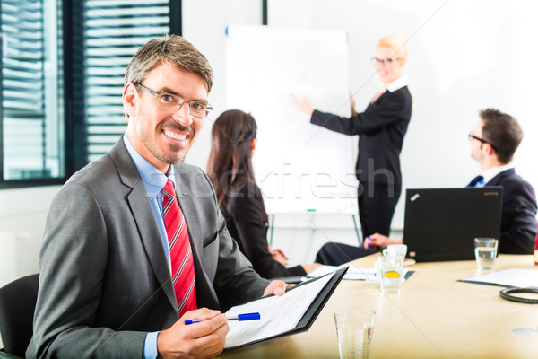Business - businesspeople have team meeting Stock photo © Kzenon