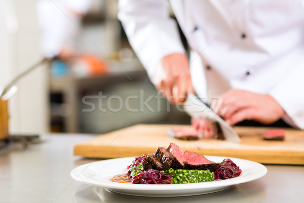 Foto stock: Chef · restaurante · cozinha · hotel · cozinhar
