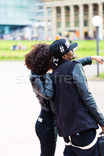 Young African American couple doing sightseeing  Stock photo © Kzenon