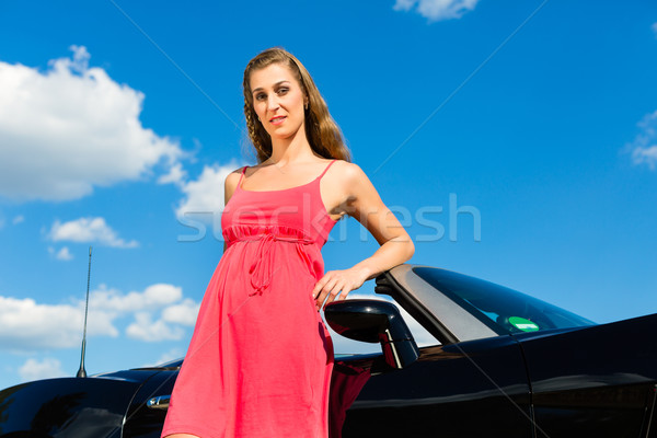 Jeune femme cabriolet été jour voyage jeunes [[stock_photo]] © Kzenon
