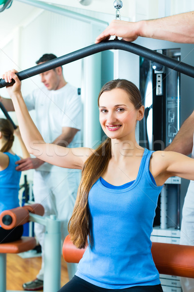 Stock photo: Patient at the physiotherapy doing physical therapy