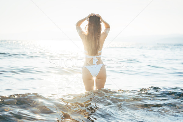 胴 美人 ビーチ 海 女性 水 ストックフォト © Kzenon