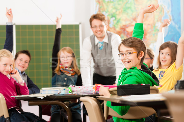 Onderwijs leerlingen leraar leren school elementair Stockfoto © Kzenon