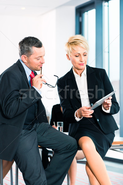 Stock photo: Business - meeting in office, senior managers