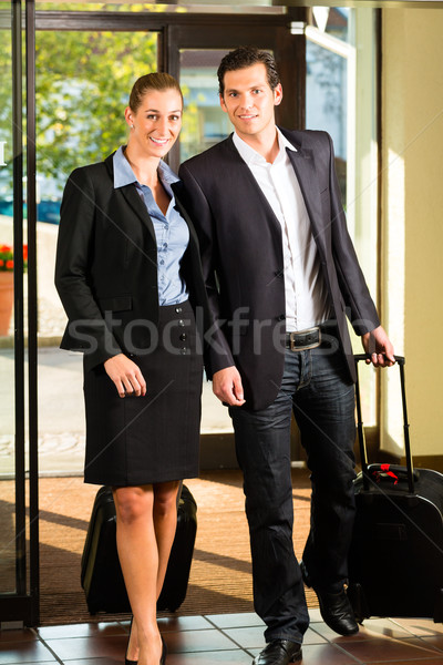 Business people arriving at Hotel Stock photo © Kzenon