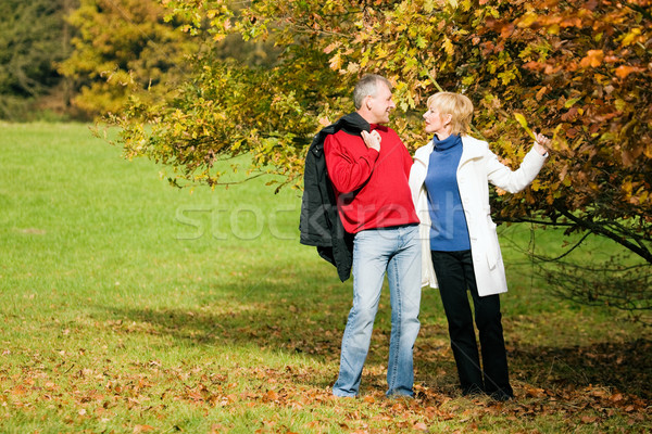 Mature couple having a walk Stock photo © Kzenon