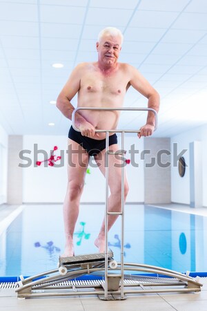Frau Wasser Gymnastik Therapie Unterwasser Stock foto © Kzenon