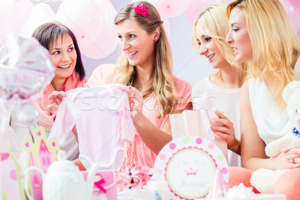 Stock foto: Baby · Dusche · Party · Mutter