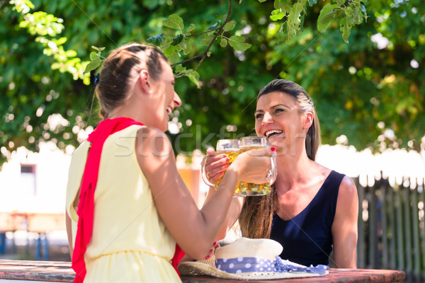 Women in beergarden having refreshment  Stock photo © Kzenon