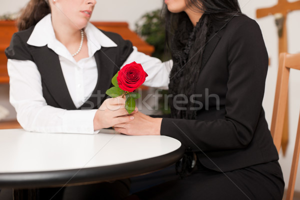 mortician with client comforting and advising Stock photo © Kzenon