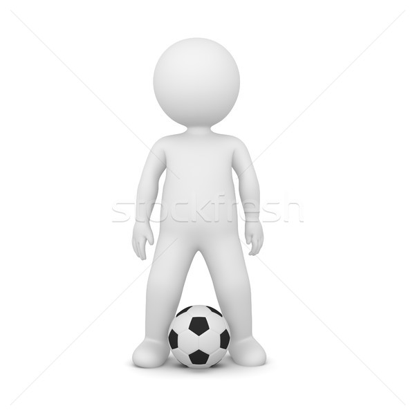 3D Rendering of a soccer player on white Stock photo © Kzenon