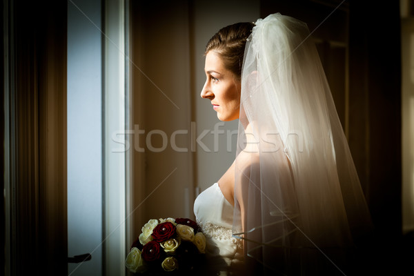 Bride at her wedding day Stock photo © Kzenon