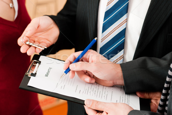 Stock photo: Signing tenant agreement