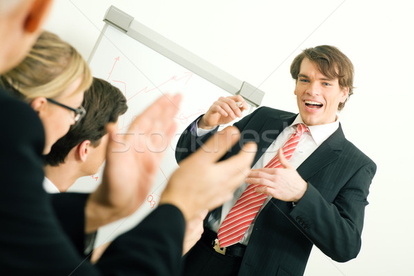 Stock photo: Business presentation: applause