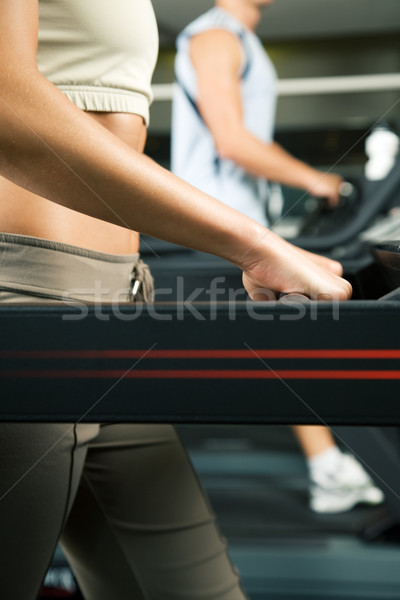 Stock photo: On the treadmill