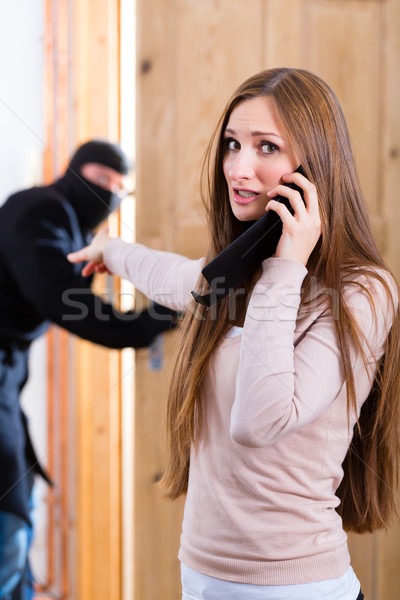 Betörés bűnözés áldozat biztonság betörő lakás Stock fotó © Kzenon