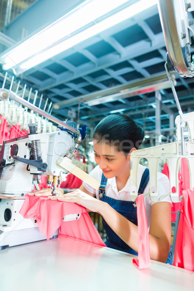 индонезийский азиатских текстильной завода работник швейных Сток-фото © Kzenon