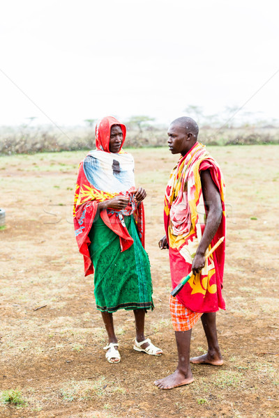 Two Massai men walking together  Stock photo © Kzenon