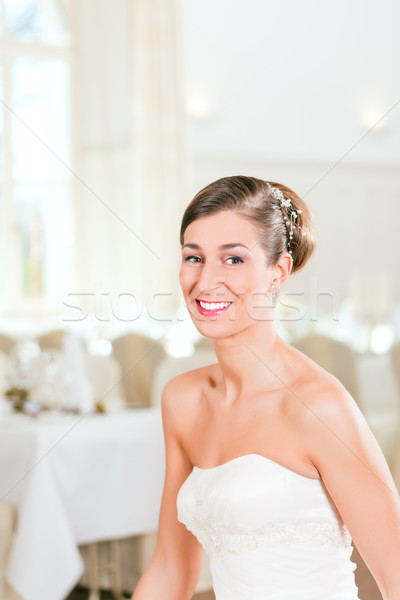Bride with swept-back hair Stock photo © Kzenon