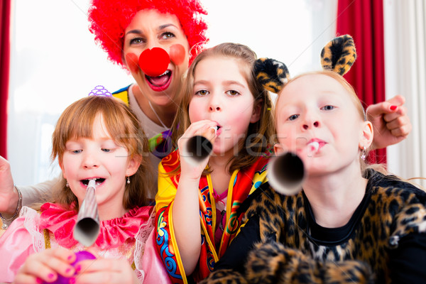 Dzieci urodziny clown hałasu dzieci Zdjęcia stock © Kzenon