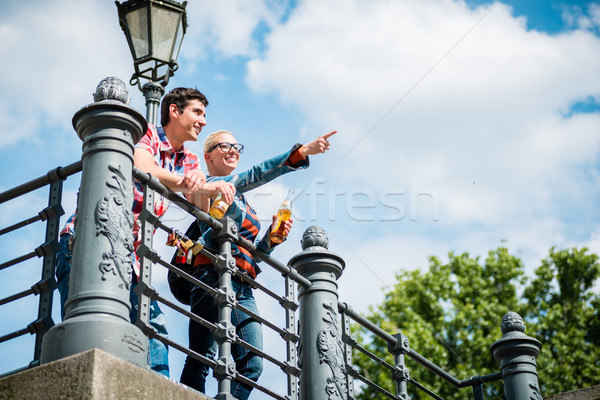 Berlin tourists enjoying view from bridge at the Museum Island  Stock photo © Kzenon