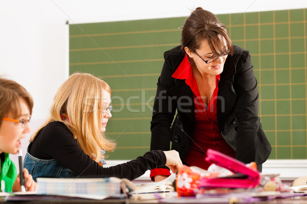 Onderwijs leerlingen leraar leren school elementair Stockfoto © Kzenon