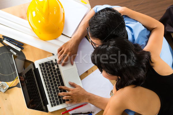 Architect working at home Stock photo © Kzenon