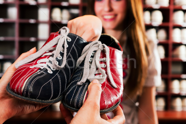 Stock photo: Shoes for bowling
