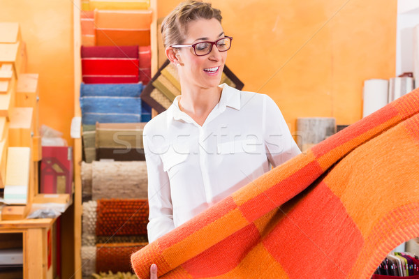 Interior Designer buying rug or carpeting Stock photo © Kzenon
