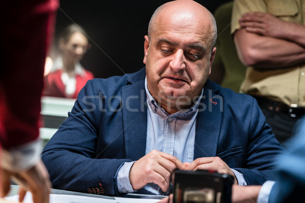 Suspect pleading guilty or not guilty during an official hearing Stock photo © Kzenon