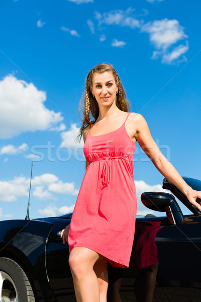 Jeune femme cabriolet été jour voyage jeunes [[stock_photo]] © Kzenon