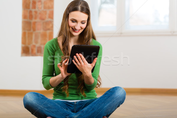 Young woman doing online dating Stock photo © Kzenon