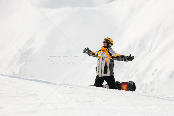 スノーボーダー 雪 冬 待って 男 スポーツ ストックフォト © Kzenon