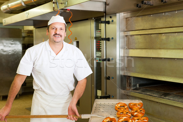 Foto d'archivio: Baker · panetteria · cottura · pane · piedi · mattina