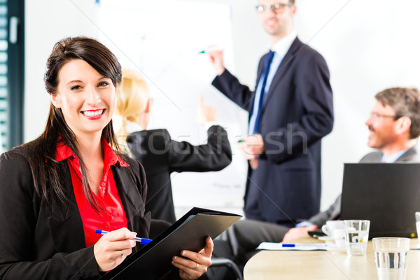 Business - businesspeople have team meeting Stock photo © Kzenon