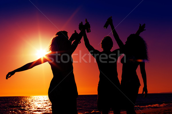 Stock fotó: Emberek · buli · tengerpart · italok · kettő · párok