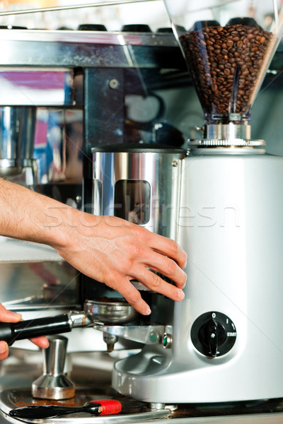 Barista prepares espresso Stock photo © Kzenon