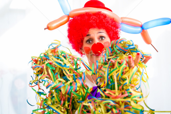 Funny clown on party or carnival Stock photo © Kzenon