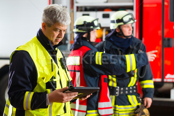 Stock photo: deployment planning on Tablet-Computer