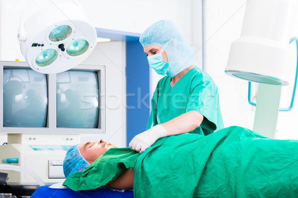 Orthopedic surgeon operating patient  Stock photo © Kzenon