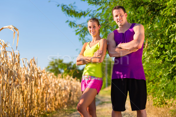 Man and woman running for sport  Stock photo © Kzenon