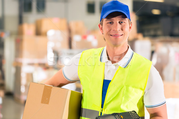 worker holds package in warehouse of forwarding Stock photo © Kzenon